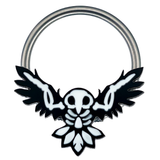 owl skeleton captive bead ring
