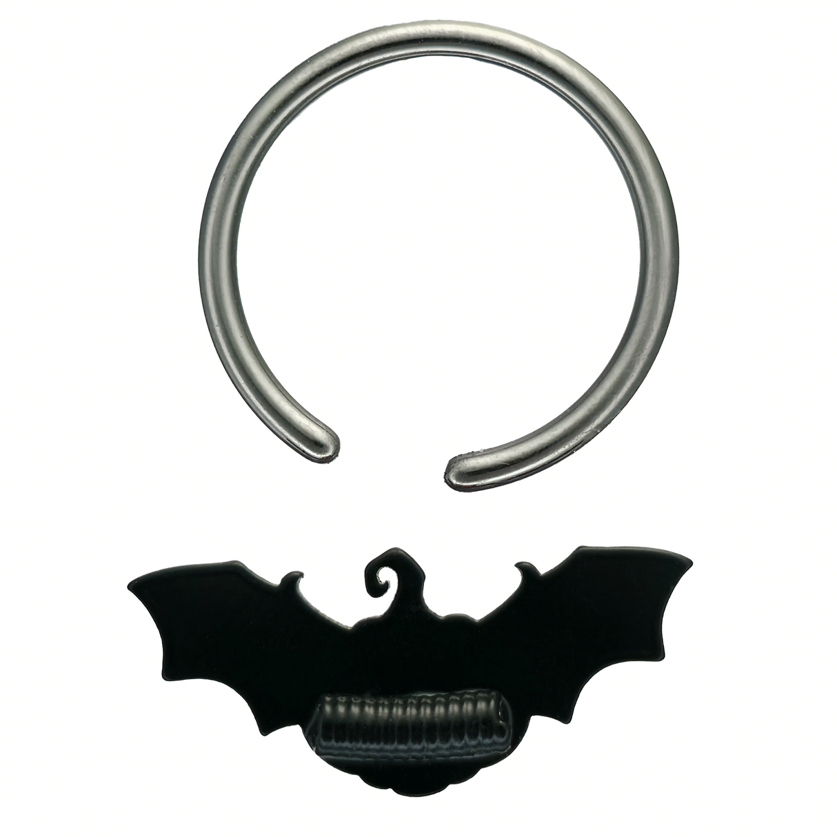 Halloween Pumpkin Bat Septum + Daith Ring