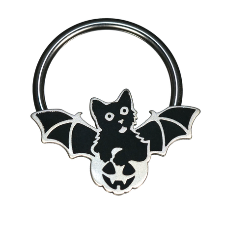 pumpkin cat bat septum ring