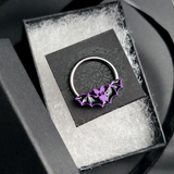 halloween bat septum ring in jewelry box