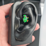 red eyed tree frog daith earring in ear