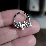 bat skeleton captive bead ring
