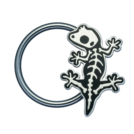 skeleton crested gecko daith earring