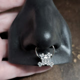 skeleton frog septum ring