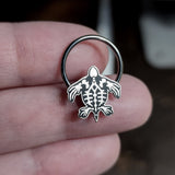 skeleton sea turtle captive bead ring
