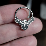 raven skeleton captive bead ring