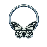 skull butterfly septum ring
