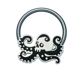 skull octopus septum ring