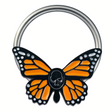 skull butterfly captive bead ring