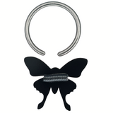 back side of skull luna moth captive bead ring