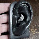skull butterfly daith earring