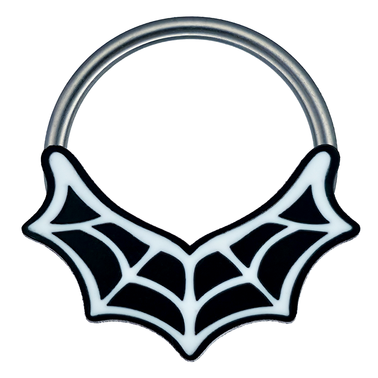 spiderweb captive bead ring