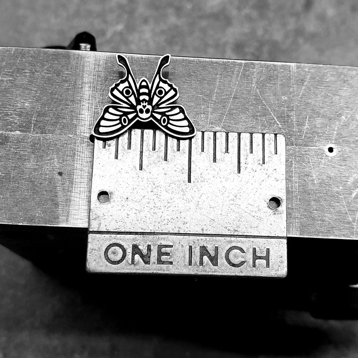 16G Skull Luna Moth Captive Bead Ring - Metal Lotus