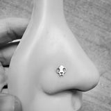 Cat Skull Silhouette Stud - Metal Lotus