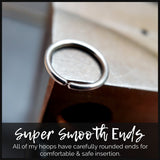 Custom Build Your Own Beaded Nose Hoop - Choose the Colors - Metal Lotus