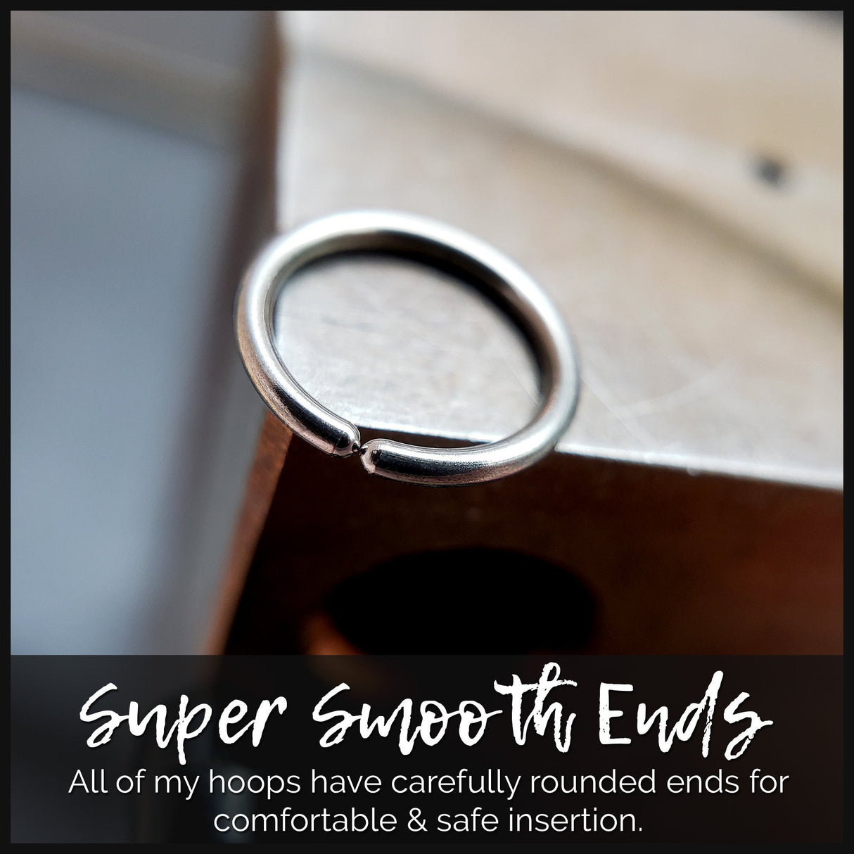 Espresso - Cream & Brown Nose Ring Hoop - Metal Lotus