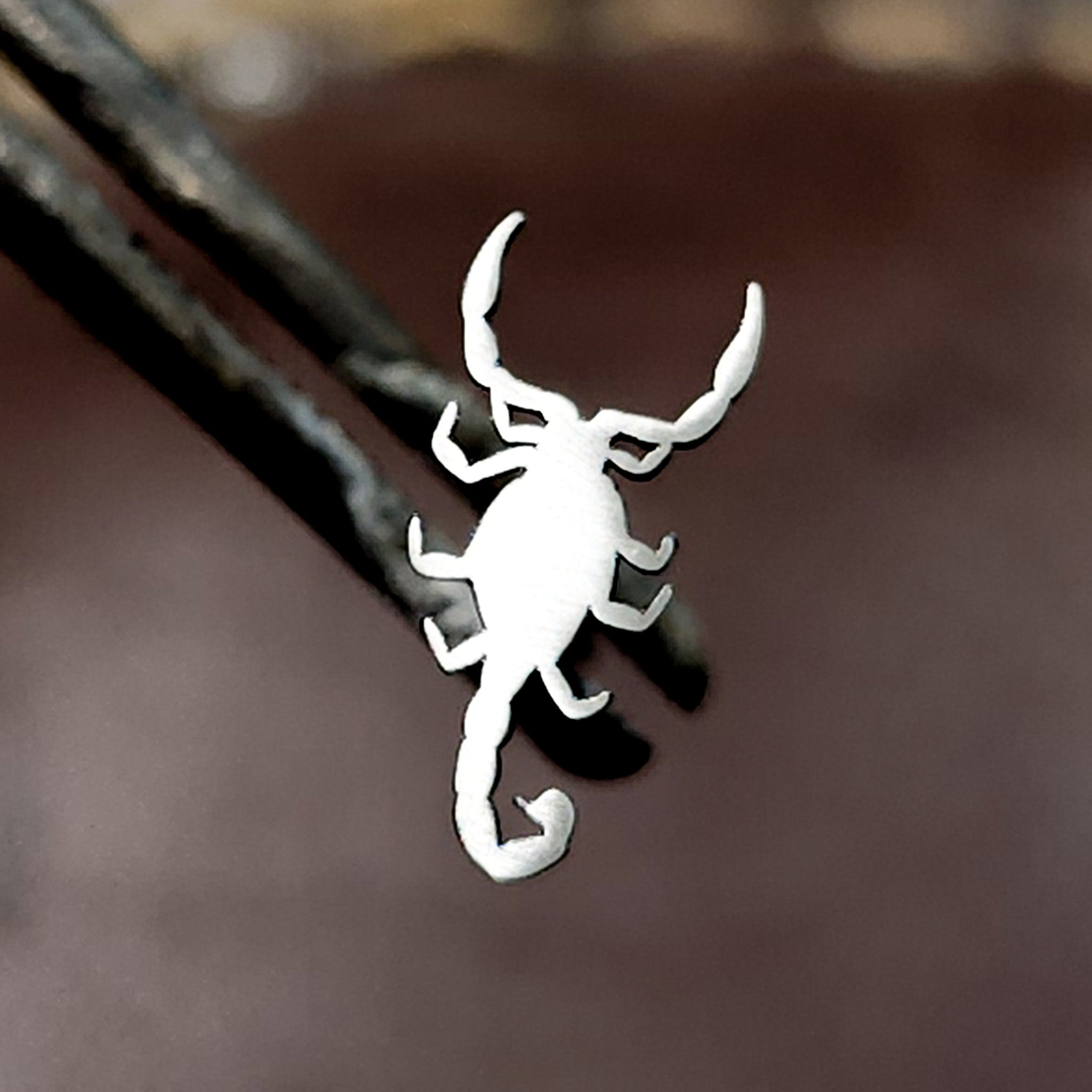 Scorpion Silhouette Stud - Metal Lotus