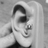 Skull Cat Stud - Metal Lotus